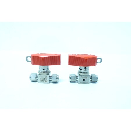 Swagelok Tube Fitting Manual Stainless 38In Ball Valve, Box of 2 SS-43GVS6-LL-RD